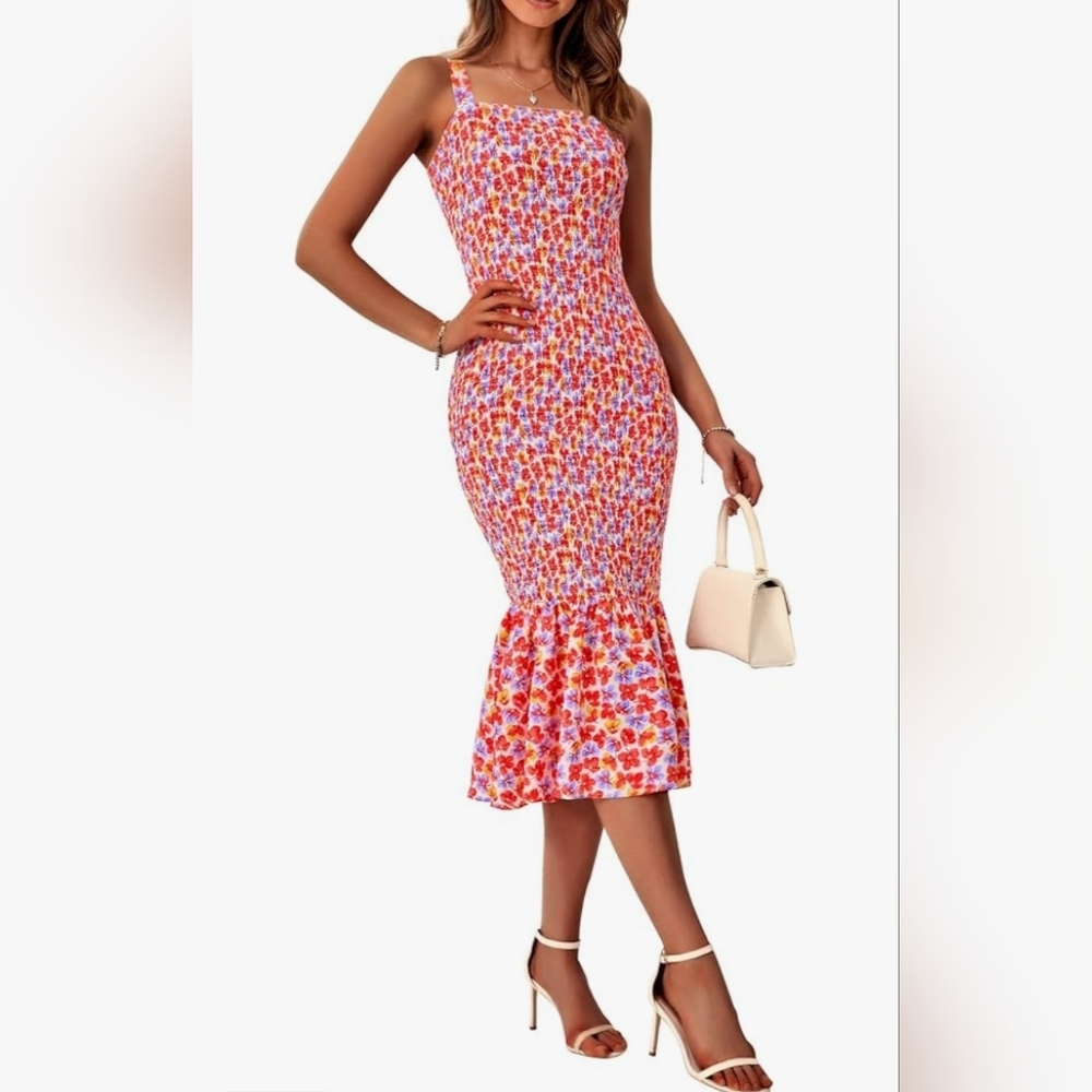 PRETYGARDEN DRESS NWT. SIZE L Floral Print Women's Dress - Picture 8 of 8